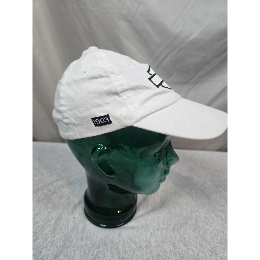 Harley Davidson Women's Adjustable Logo Cap Wings Rhinestones White